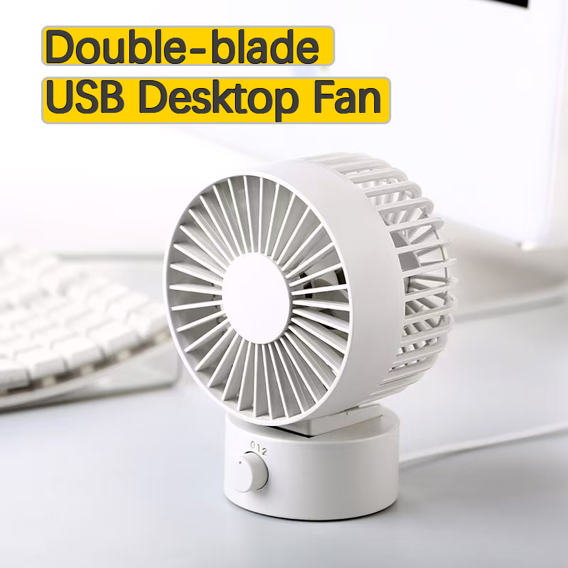 Desk Setup Gear - Mini ventilateur de bureau USB, double