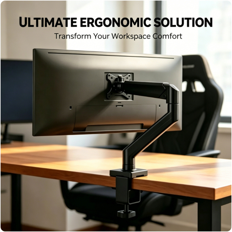 Desk Setup Monitor Arm - Support de moniteur simple réglable en