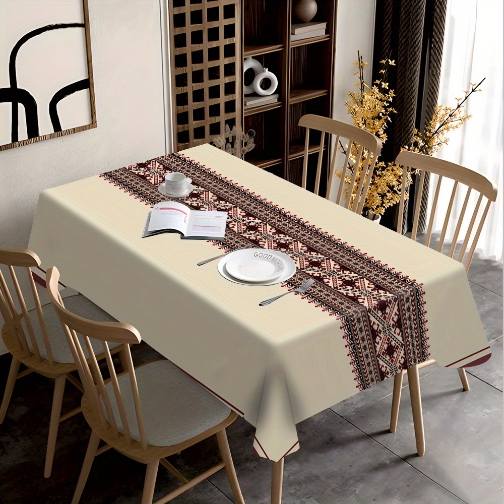 Desk Setup Background - Nappe à motif géométrique ethnique sur
