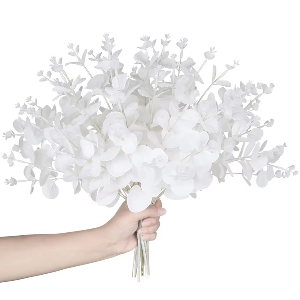 Desk Setup Equipment - 4 fourchettes d'argent feuilles plantes artificielles