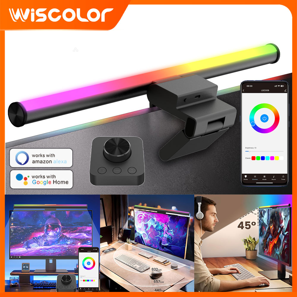 Desk Room Setup - Barre lumineuse LED pour écran, lampe