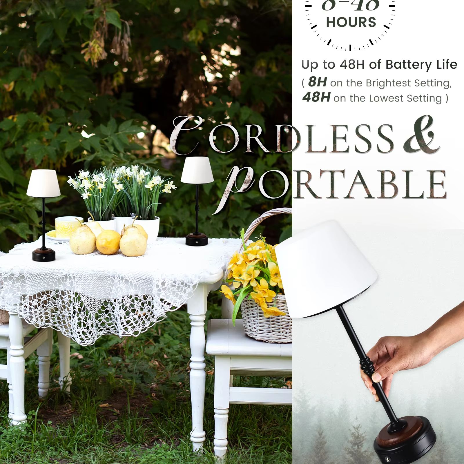 Desk Room Setup - Ensemble de lampes de table sans