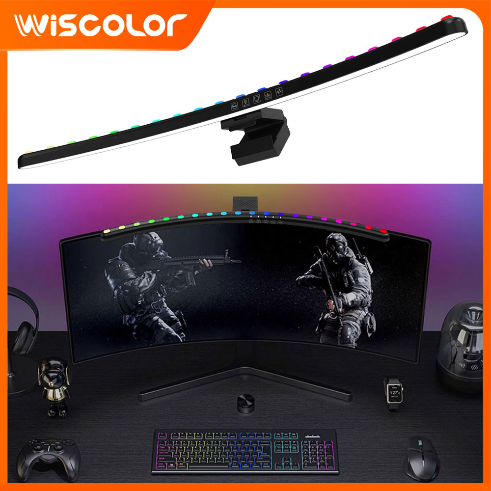 Desk Setup Accessories Aesthetic - Barre lumineuse LED RGB intelligente Wi-Fi