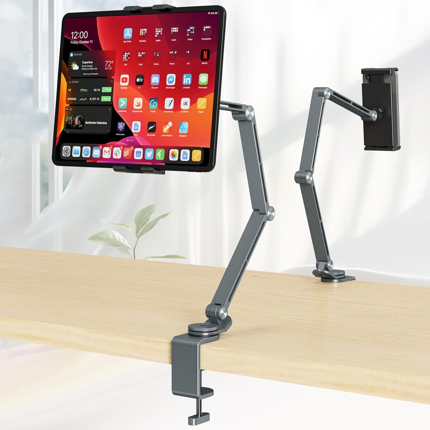 Desk Setup Monitor Arm - Support de bureau magnétique en alliage