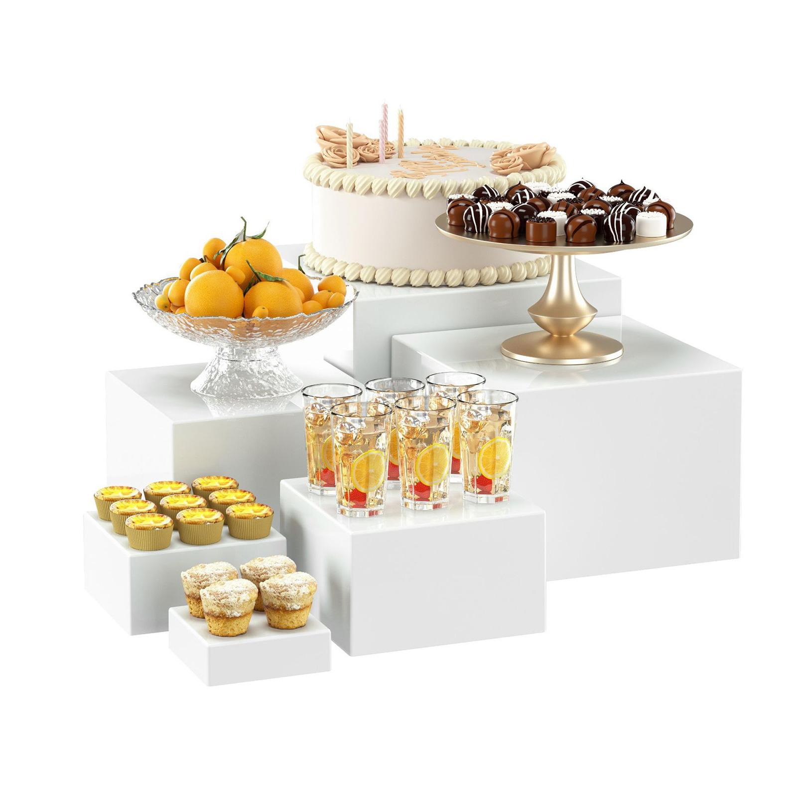 Desk Setup Riser - 6x acrylique Buffet Riser Dessert Table