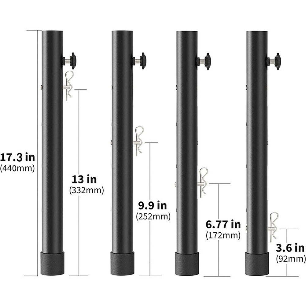 Desk Setup Riser - 4 rehausseurs de pieds de table