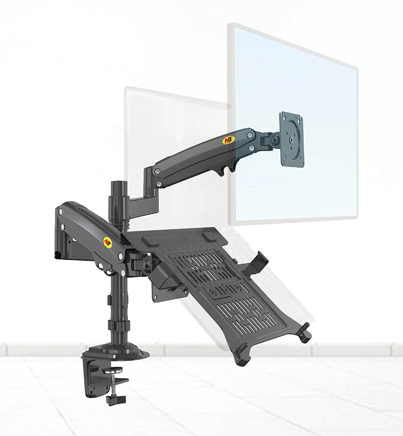 Desk Setup Monitor Arm - Double bras à ressort à gaz