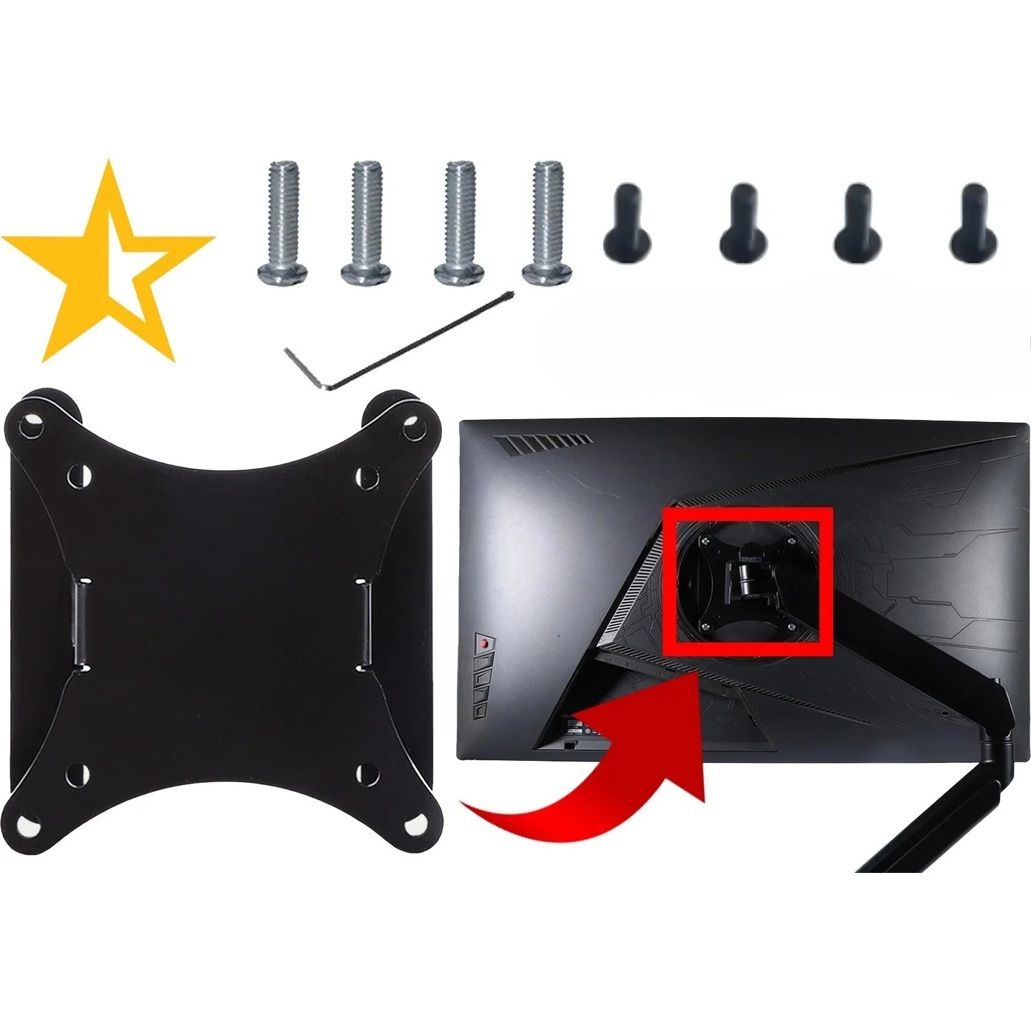 Desk Setup Monitor Arm - Adaptateur de montage VESA pour ASUS