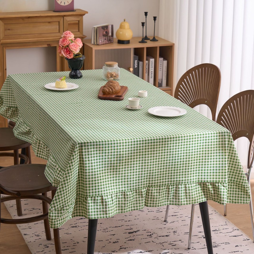Desk Setup Wallpaper - Nappe rectangulaire à carreaux rétro français,