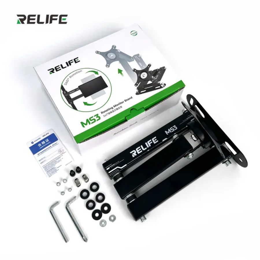 Desk Setup Monitor Arm - RELIFE MS3 Support pour moniteur robuste
