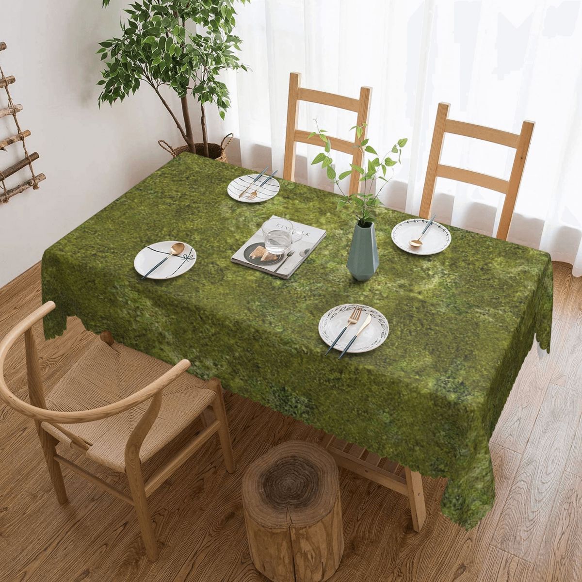 Desk Setup Wallpaper - Nappe de table rectangulaire personnalisée en