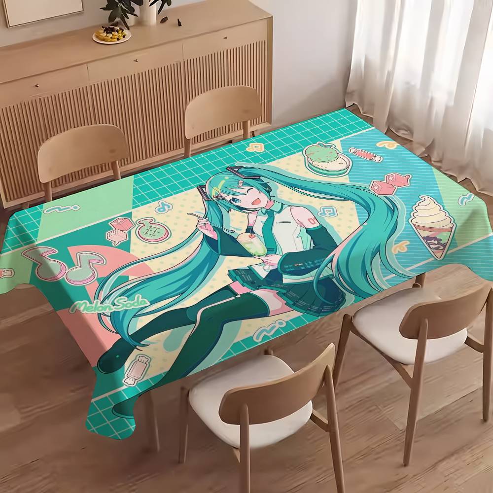 Desk Setup Wallpaper - Dessin animé h-hatsunees mignon m-mikuu nappe
