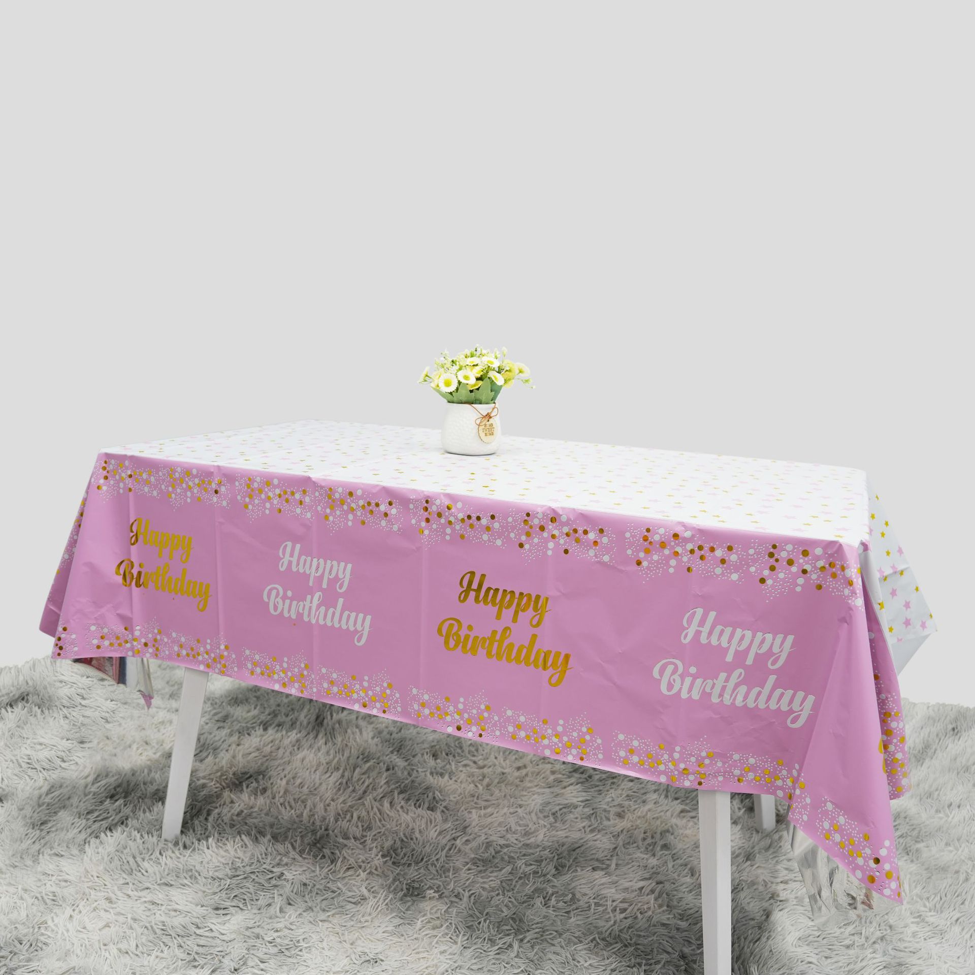 Desk Setup Wallpaper - Nappe jetable Joyeux Anniversaire, imprimé à