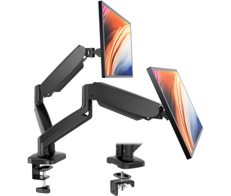 Desk Setup Monitor Arm - Support double moniteur à bras articulé,