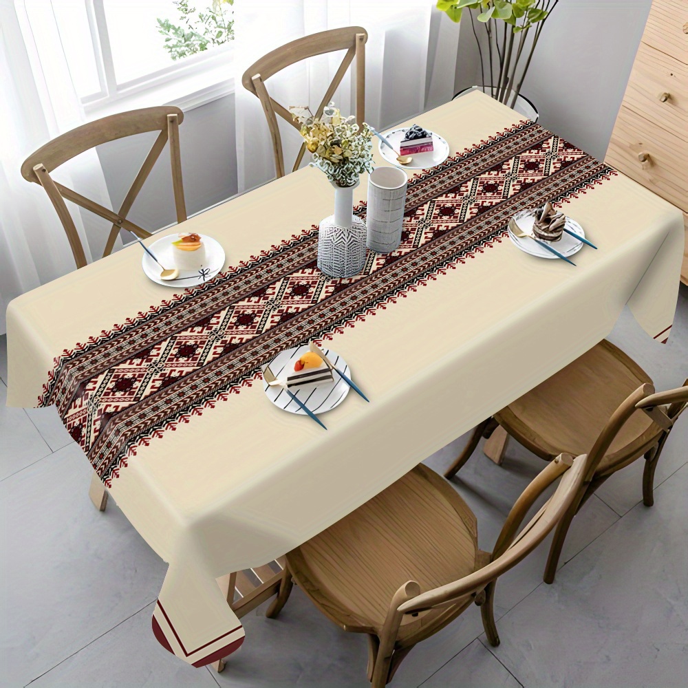 Nappe à motif géométrique ethn - Desk Setup Background avis et prix