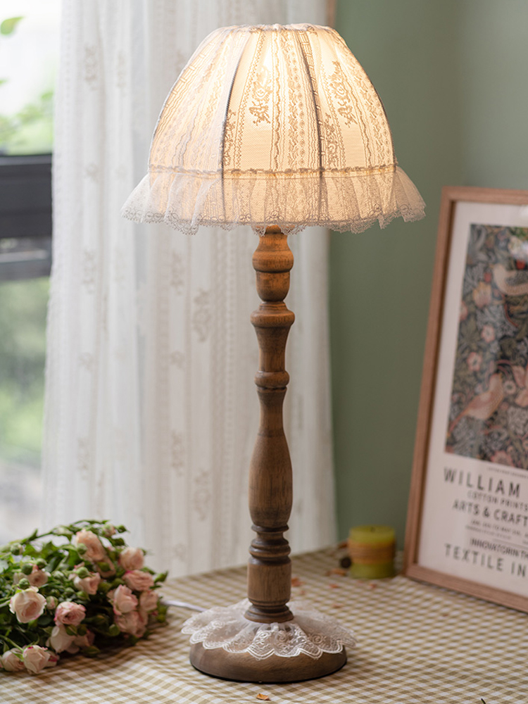Lampe de chevet en bois massif - Desk Setup Wallpaper avis et prix