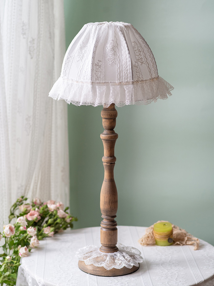 Lampe de chevet en bois massif - Desk Setup Wallpaper avis et prix