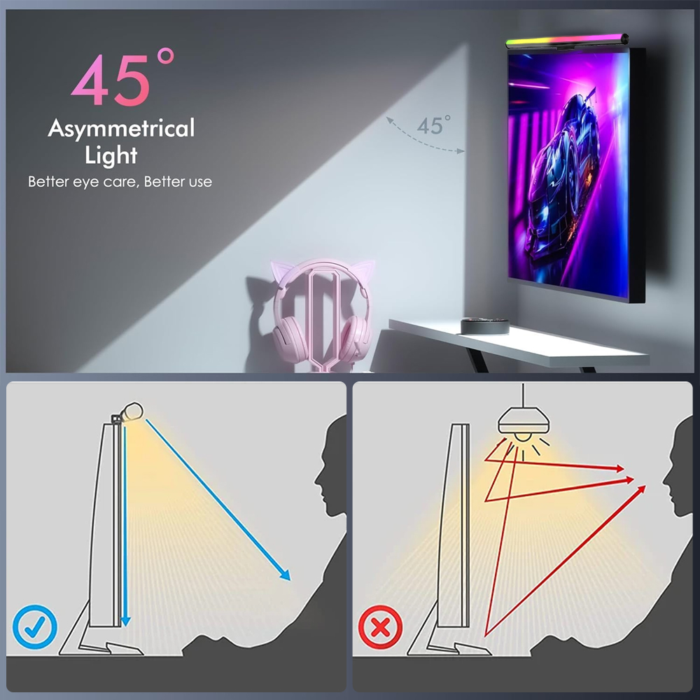 Barre lumineuse LED pour écran - Desk Room Setup avis et prix