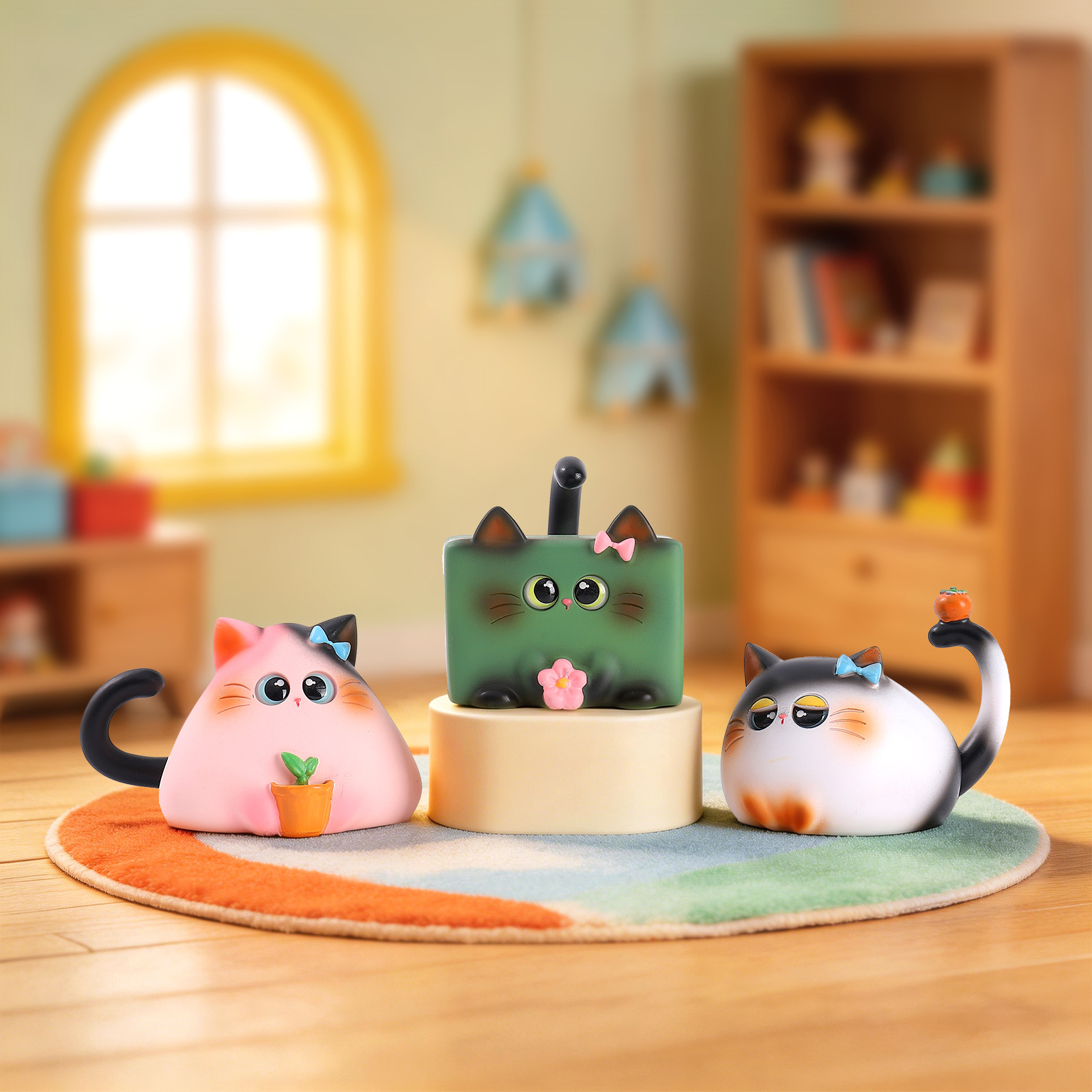 Figurine de chat en résine pou - Desk Setup At Home avis et prix