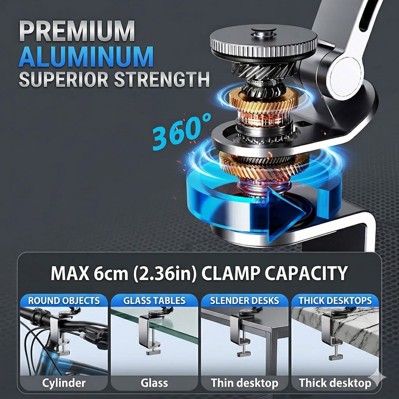 Support de bureau magnétique e - Desk Setup Monitor Arm avis et prix