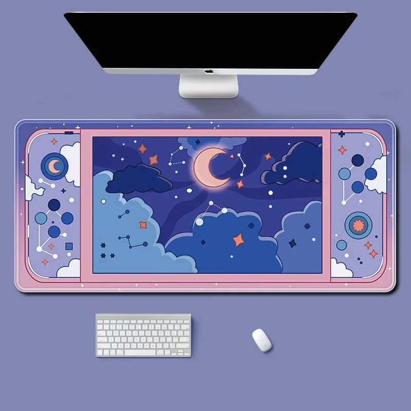 Grand tapis de bureau lune et  - Desk Setup Accessories Aesthetic avis et prix