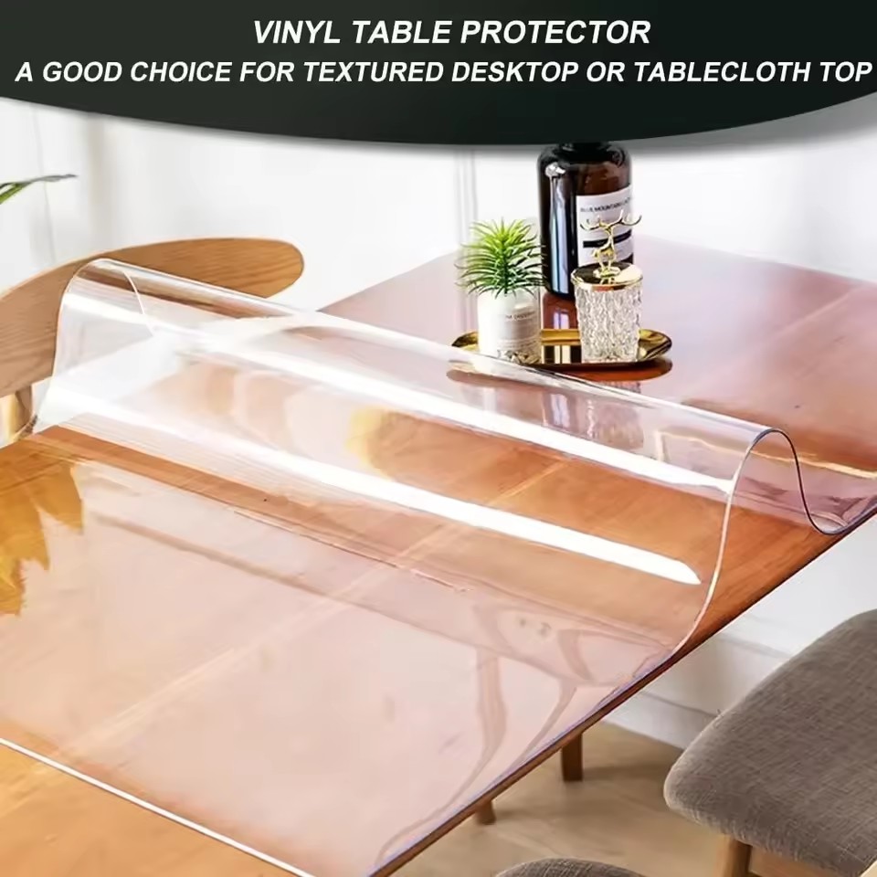 Nappe en verre souple transpar - Desk Setup Wallpaper avis et prix