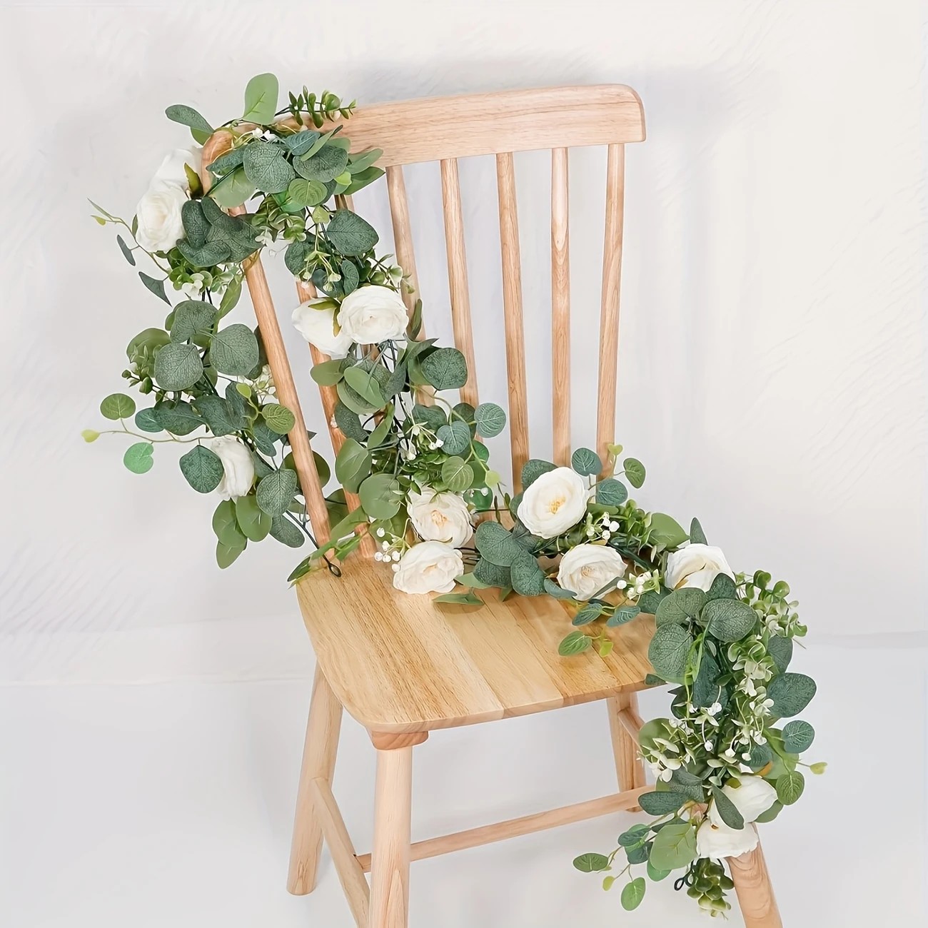 Guirlandes d'eucalyptus et de  - Desk Setup Background avis et prix
