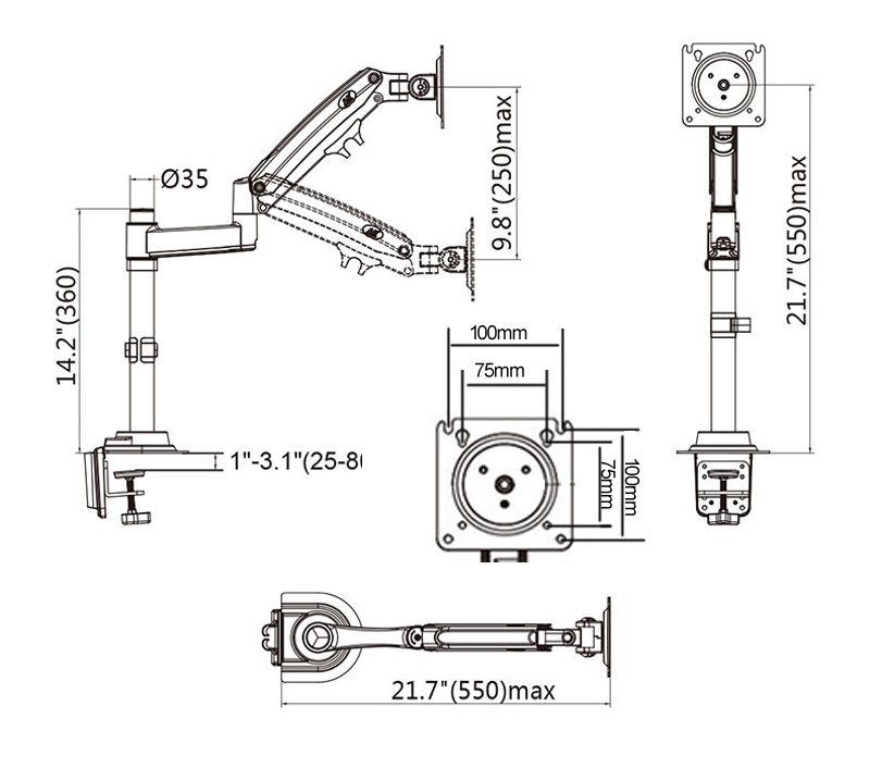 NOUVEAU Support de moniteur LC - Desk Setup Monitor Arm avis et prix