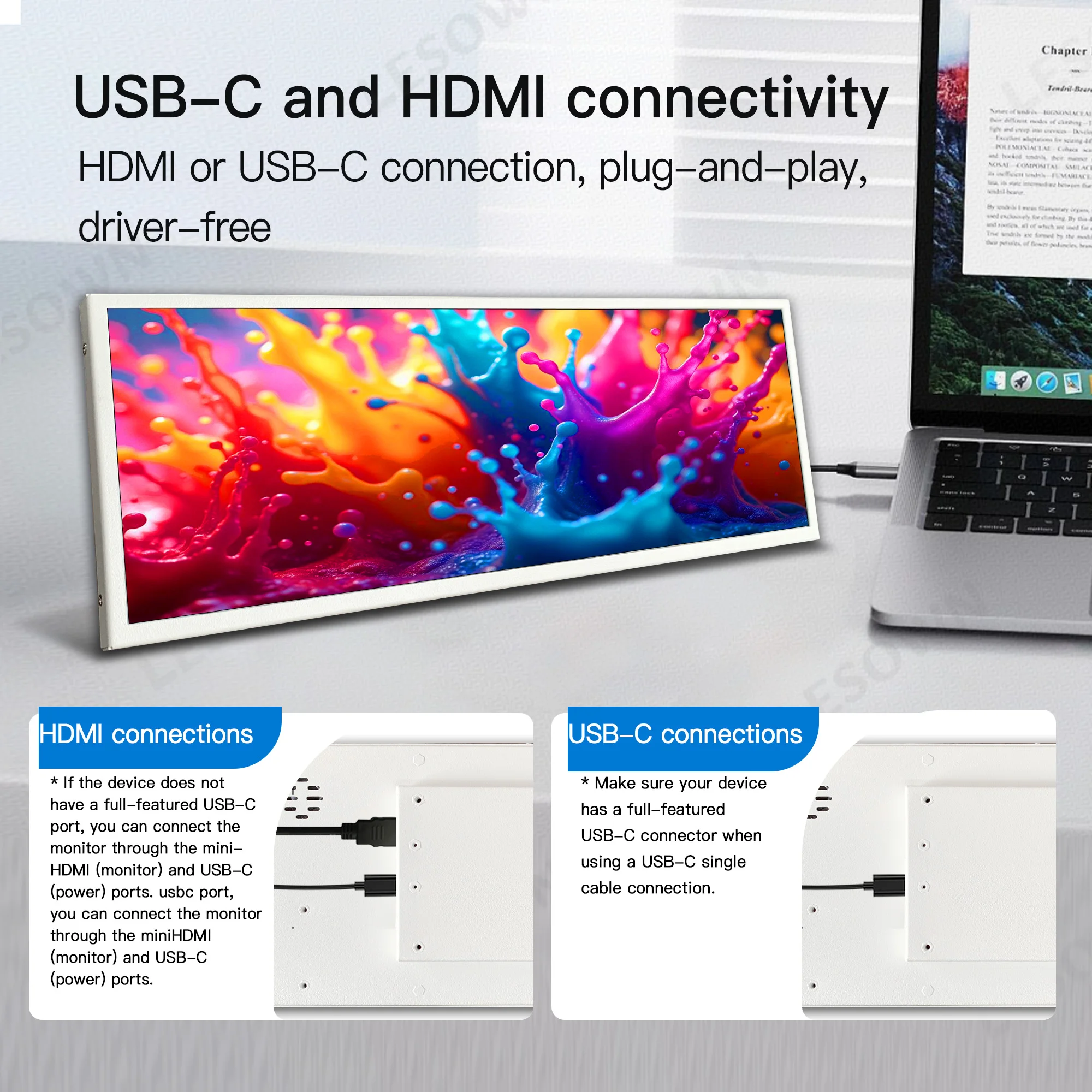 Moniteur portable LESOWN 12,3  - Desk Setup One Monitor avis et prix