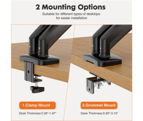 Support double moniteur à bras - Desk Setup Monitor Arm avis et prix