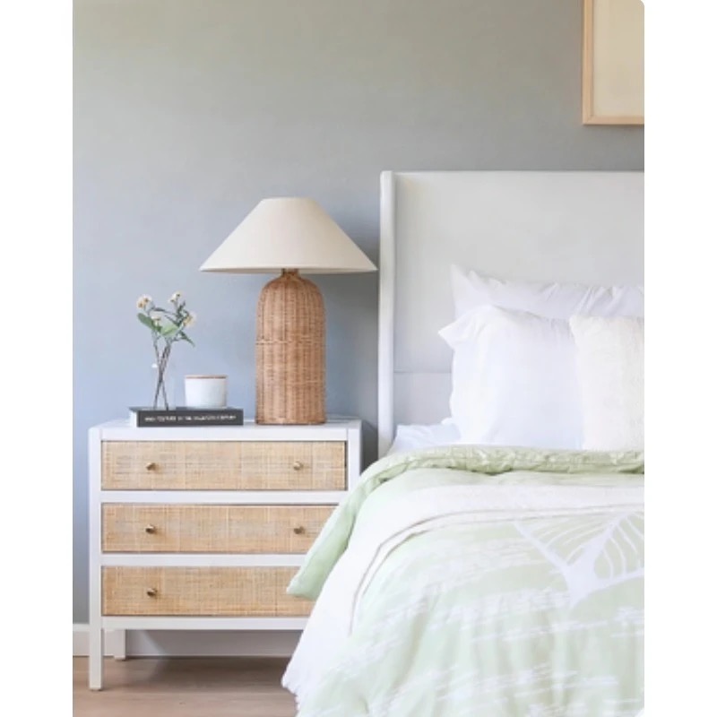 Lampe de table en rotin vintag - Desk Setup Wallpaper avis et prix