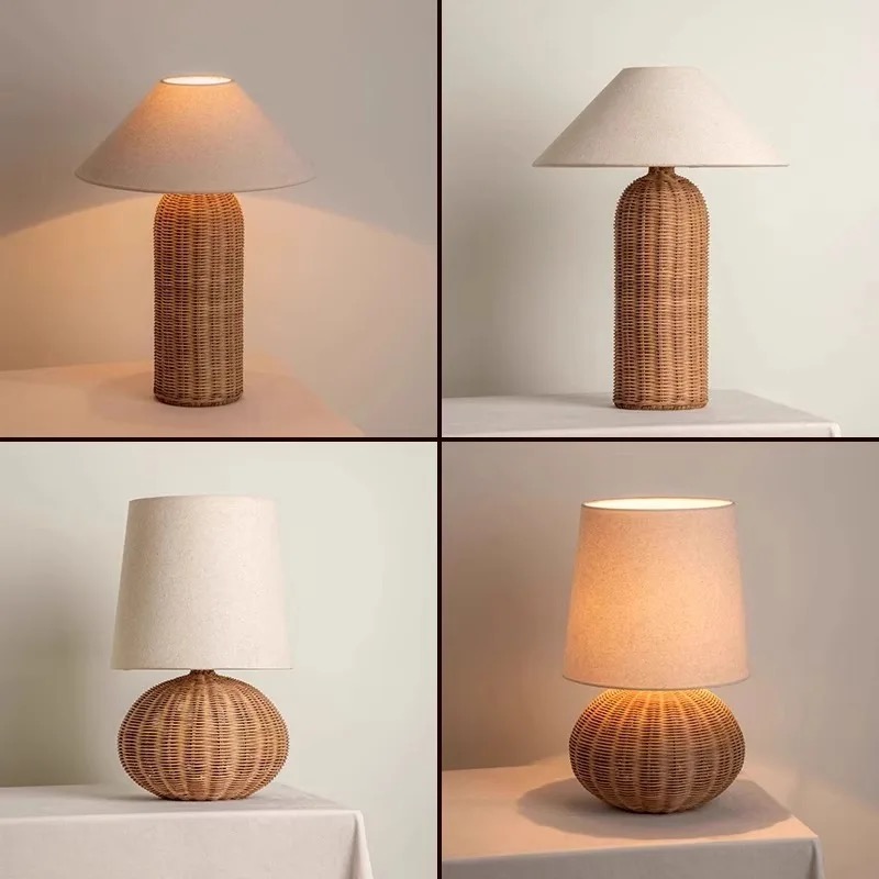 Lampe de table en rotin vintag - Desk Setup Wallpaper avis et prix