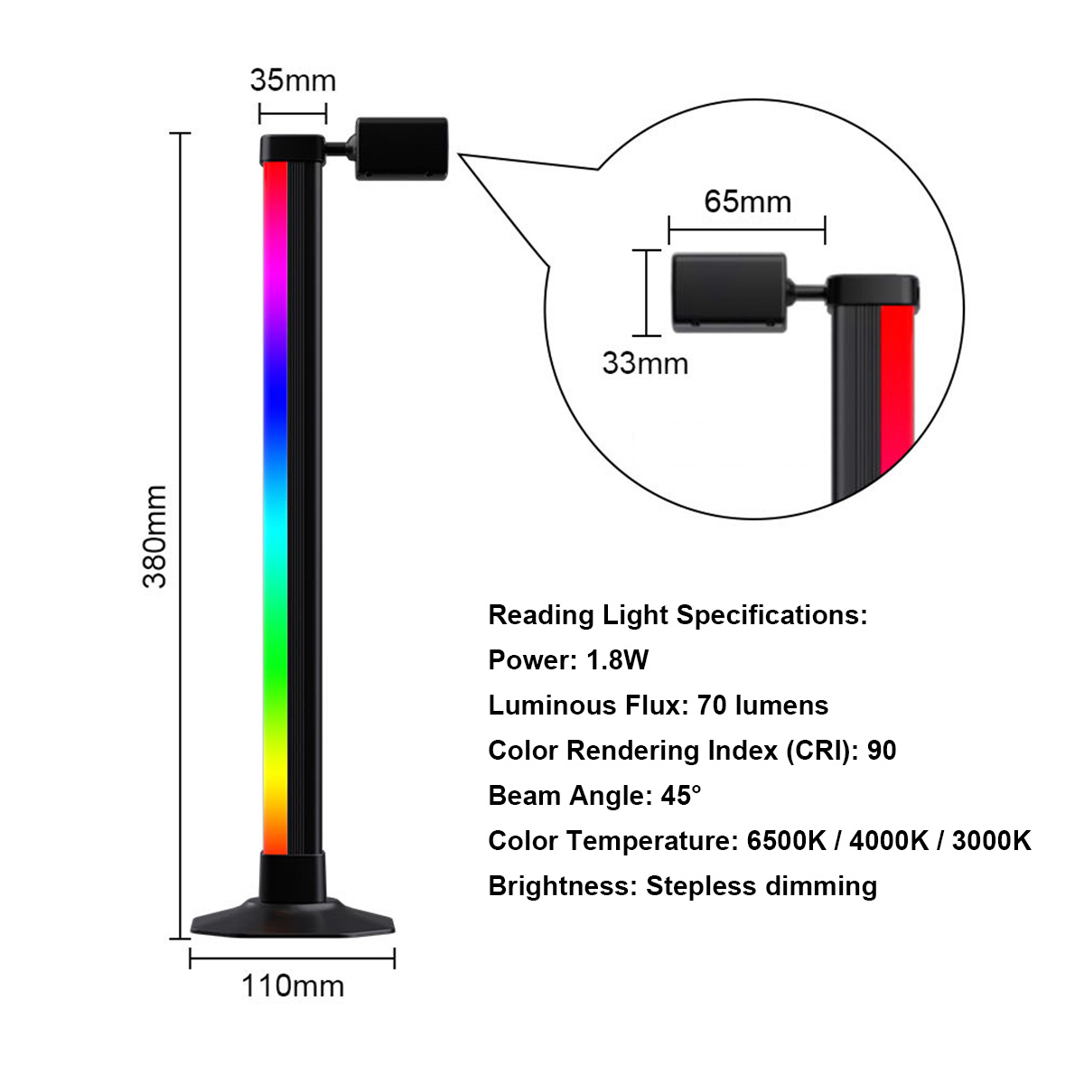 Barre lumineuse intelligente L - Desk Setup Background avis et prix