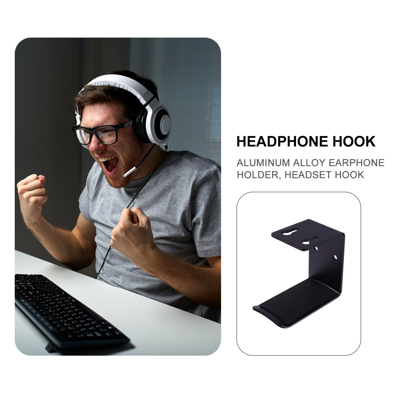 Support de casque universel en - Desk Setup Design avis et prix